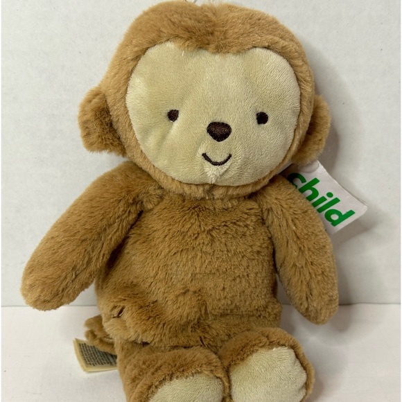 Carters Child of Mine Brown Monkey Plush Rattle Stuffed Animal with Tags - Picture 1 of 4